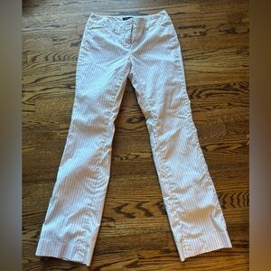 White House Black Market Cream Legacy Pinstripe Pants 2R